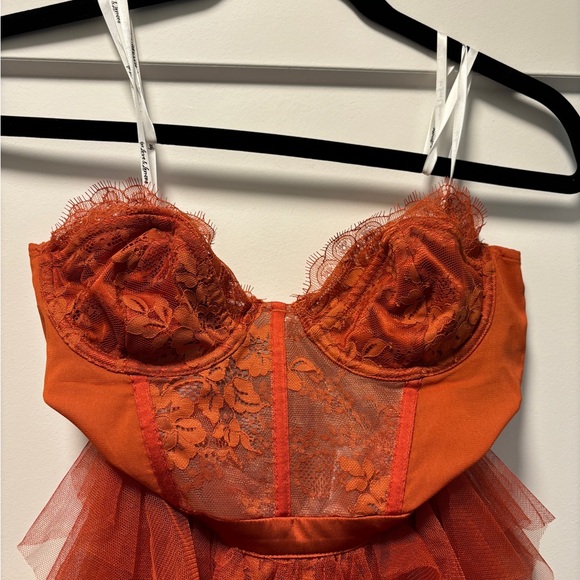[NWOT] For Love and Lemons x REVOLVE Bustier Gown in Rust - Picture 10 of 10